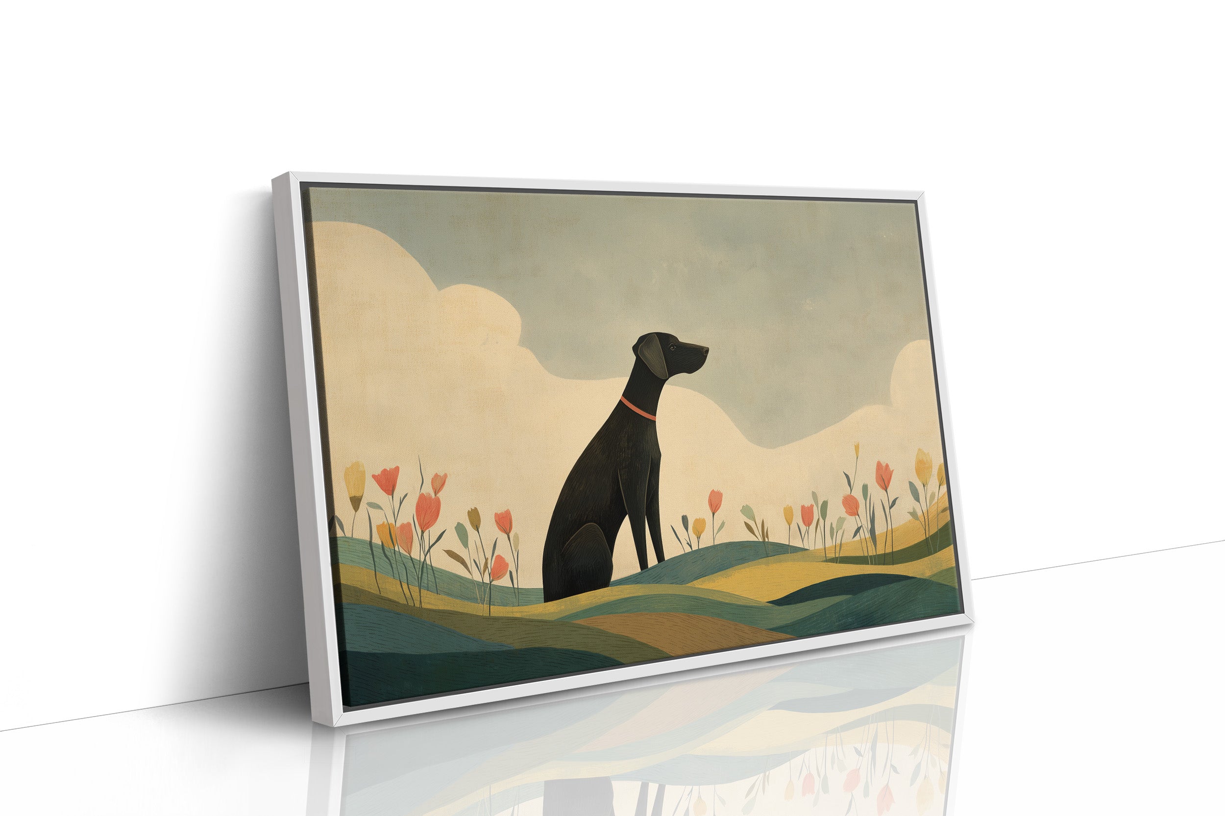 Watchful Guardian Among Wildflower Hills