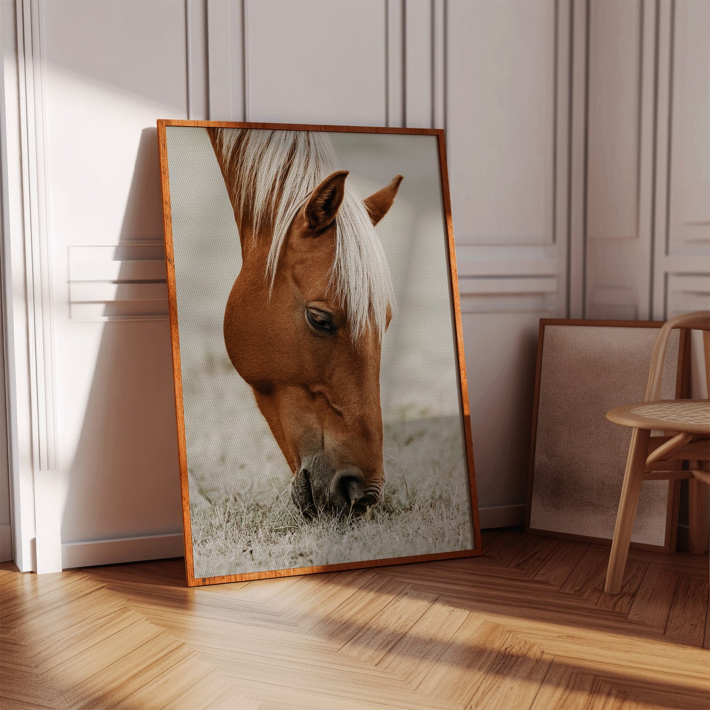 Quiet Morning Graze with Golden Mane