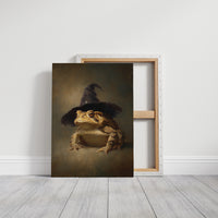 Charming Toad Witch Portrait - Whimsical Animal Art - Gallery Canvas image 13