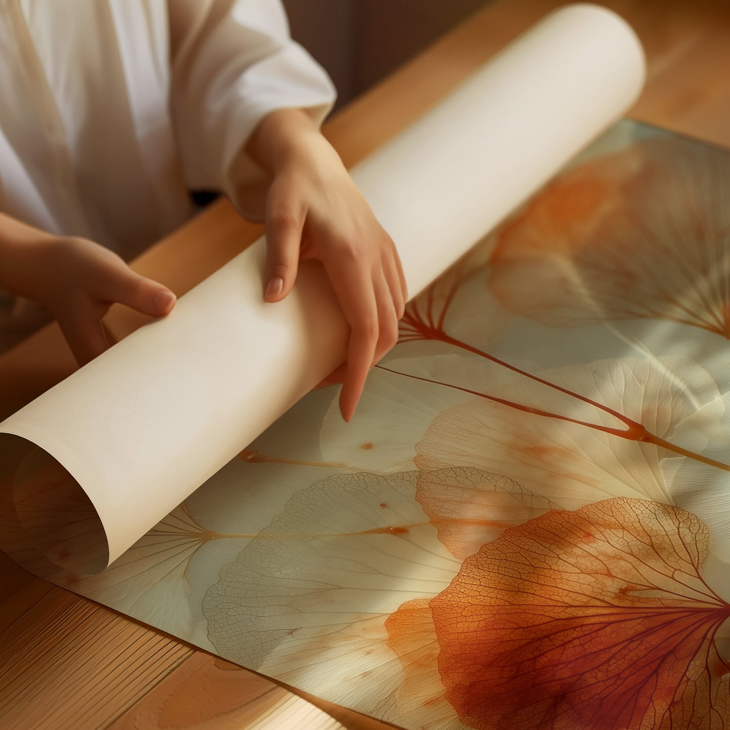 Copper Petals Dance In Light