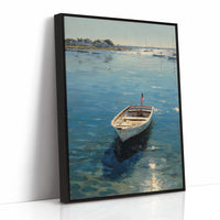 Patriotic Dinghy on Coastal Waters