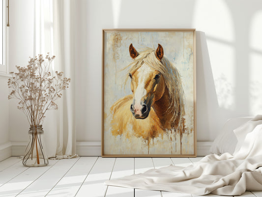 Golden Palomino in Brushstroke Light