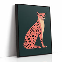 Pop Art Cheetah in Coral