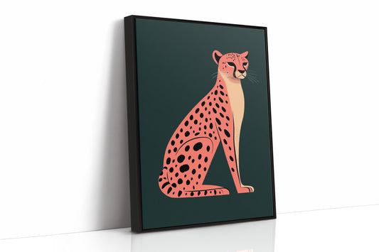 Pop Art Cheetah in Coral