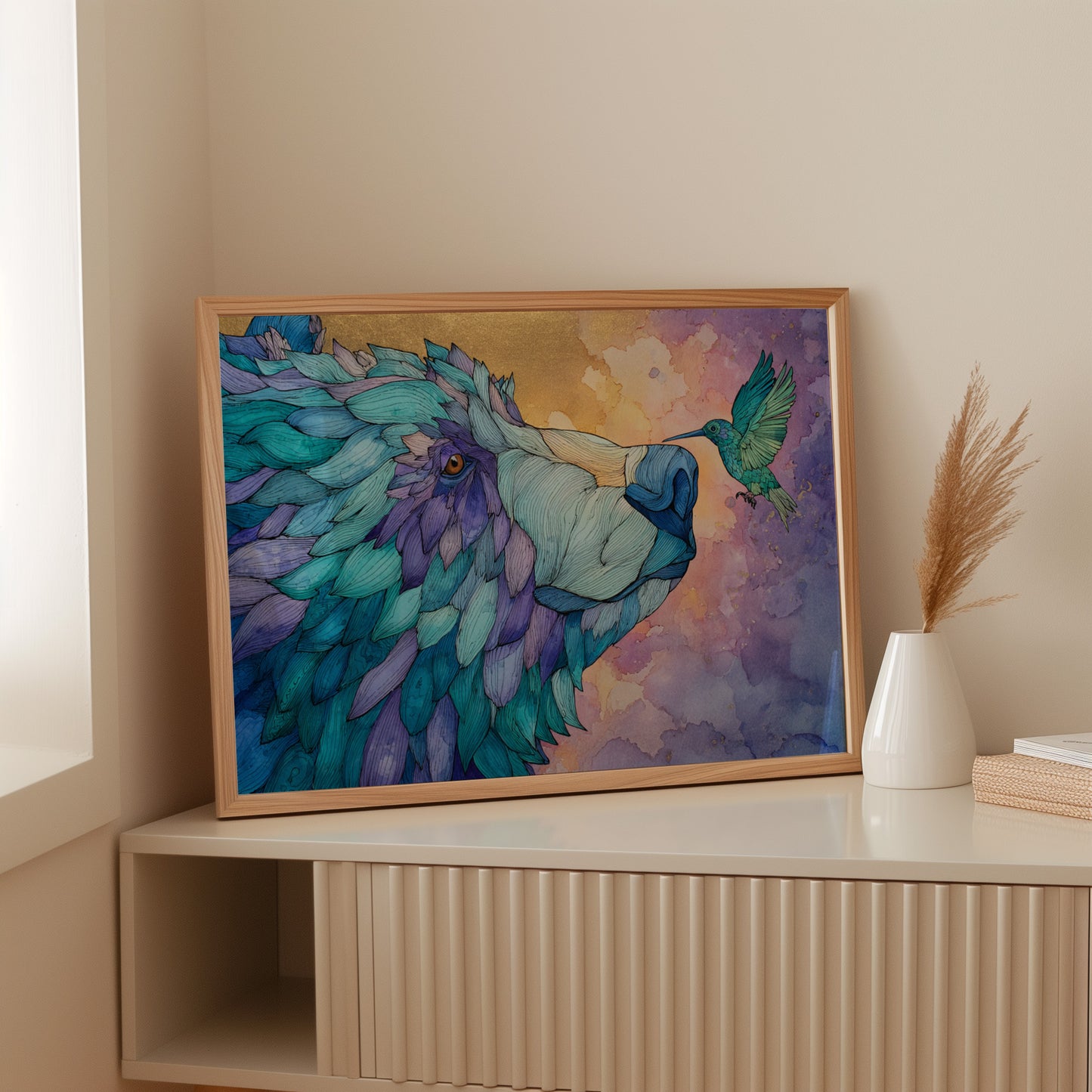 Bear And Hummingbird Share Dawn's Song