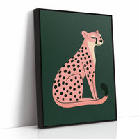 Sassy Coral Cheetah Illustration