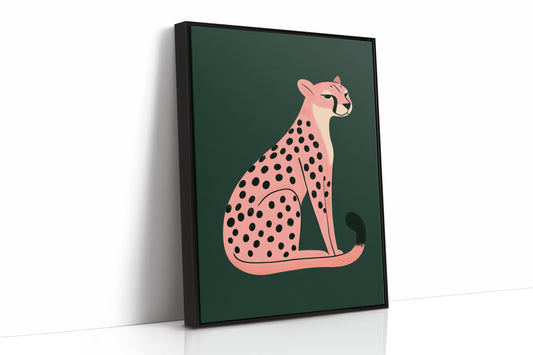 Sassy Coral Cheetah Illustration