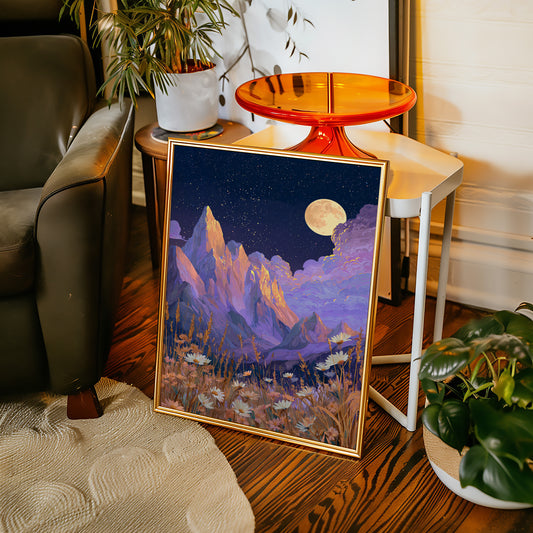 Moonlit Peaks and Meadow Serenades