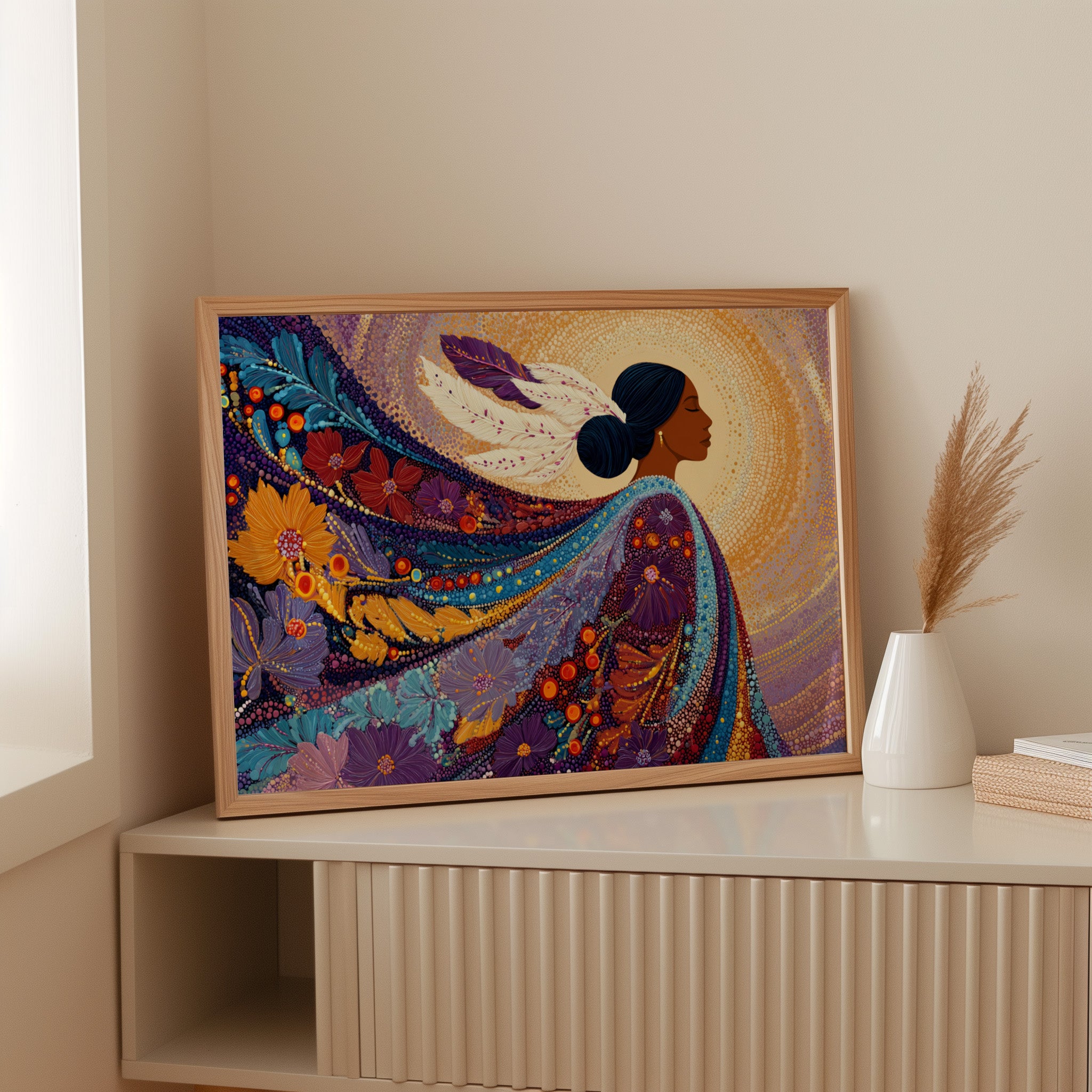 Sacred Flowers Dance In Evening Light