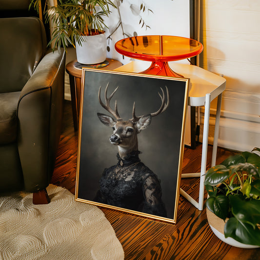 Regal Stag in Elegant Attire