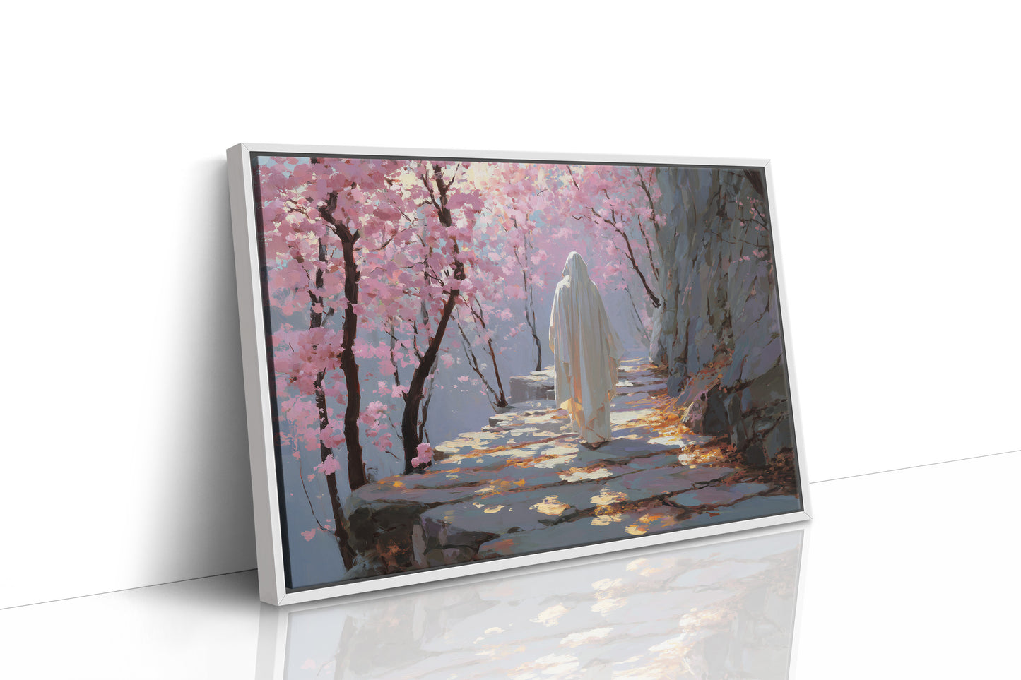 Solitary Path Through Blossom Light