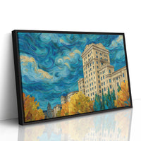 Golden Towers Beneath Swirling Skies
