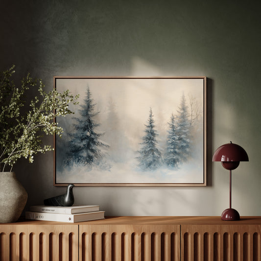 Evergreens Dance Through Winter's Light