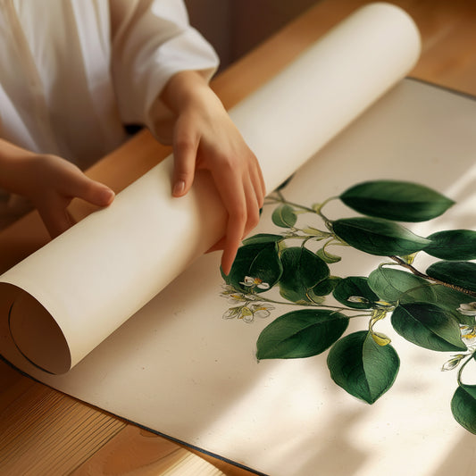 Botanical Faith On Wooden Table