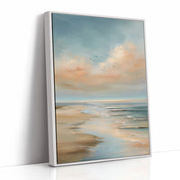 Birds Drift Above Coastal Pastels