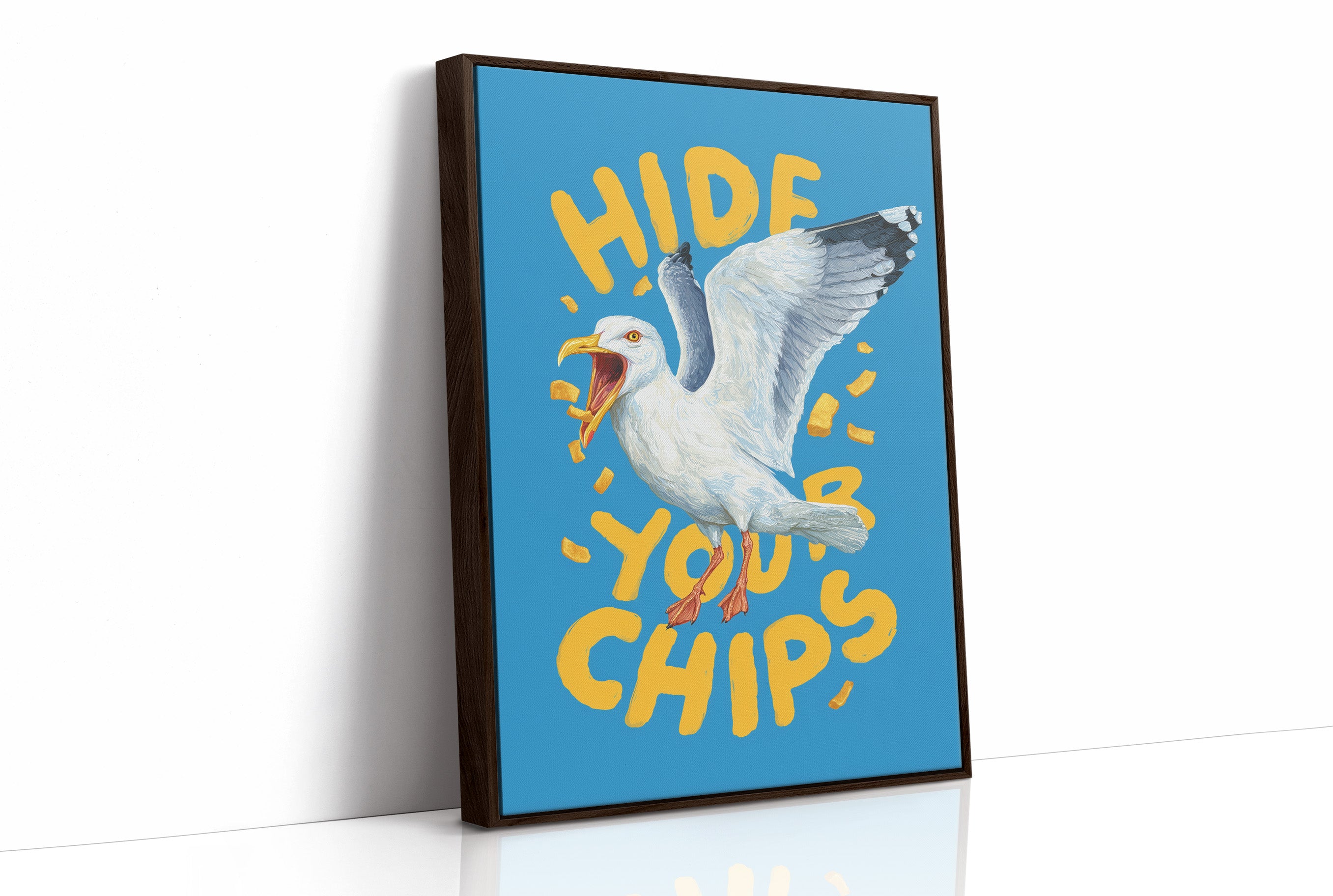 Seaside Warning in Bold Typography