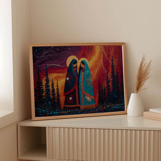 Sacred Dance Among Northern Lights