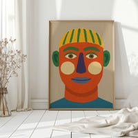 Rainbow Face with a Calm Smile