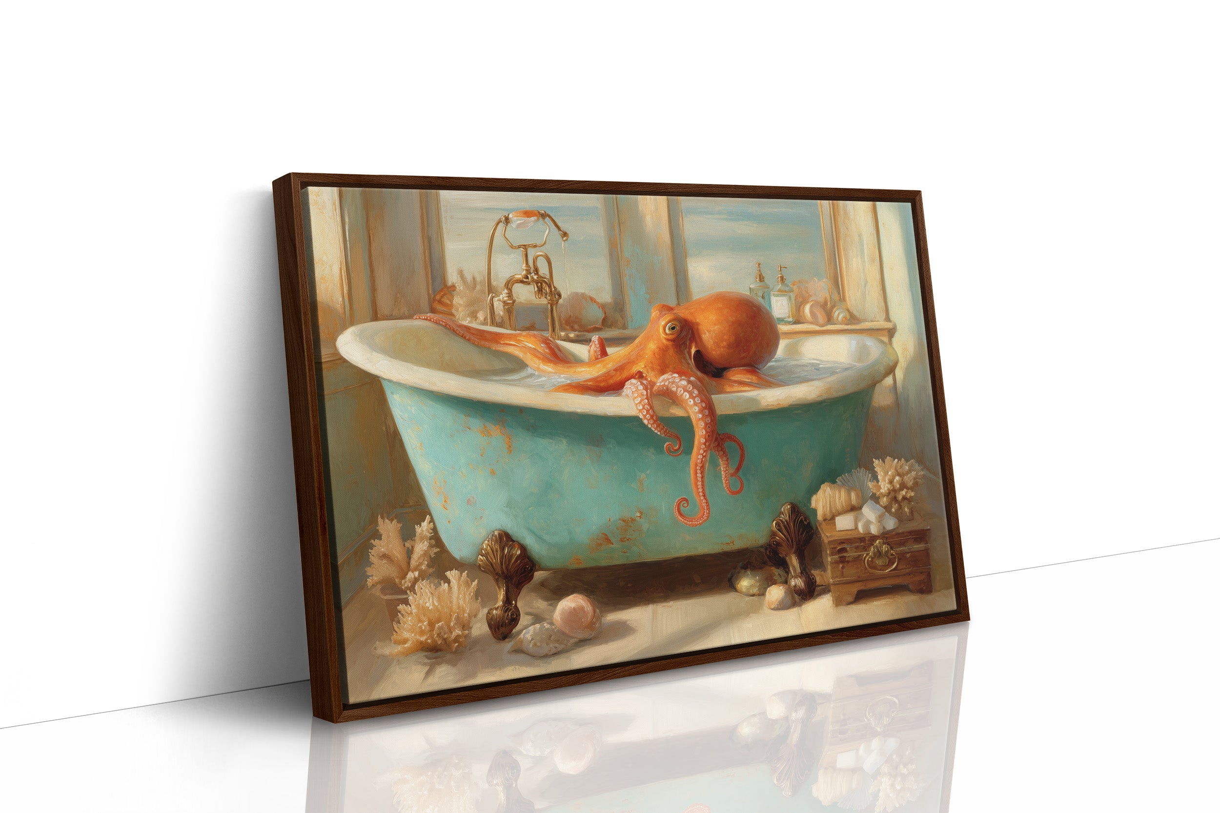 Octopus Takes A Turquoise Bath