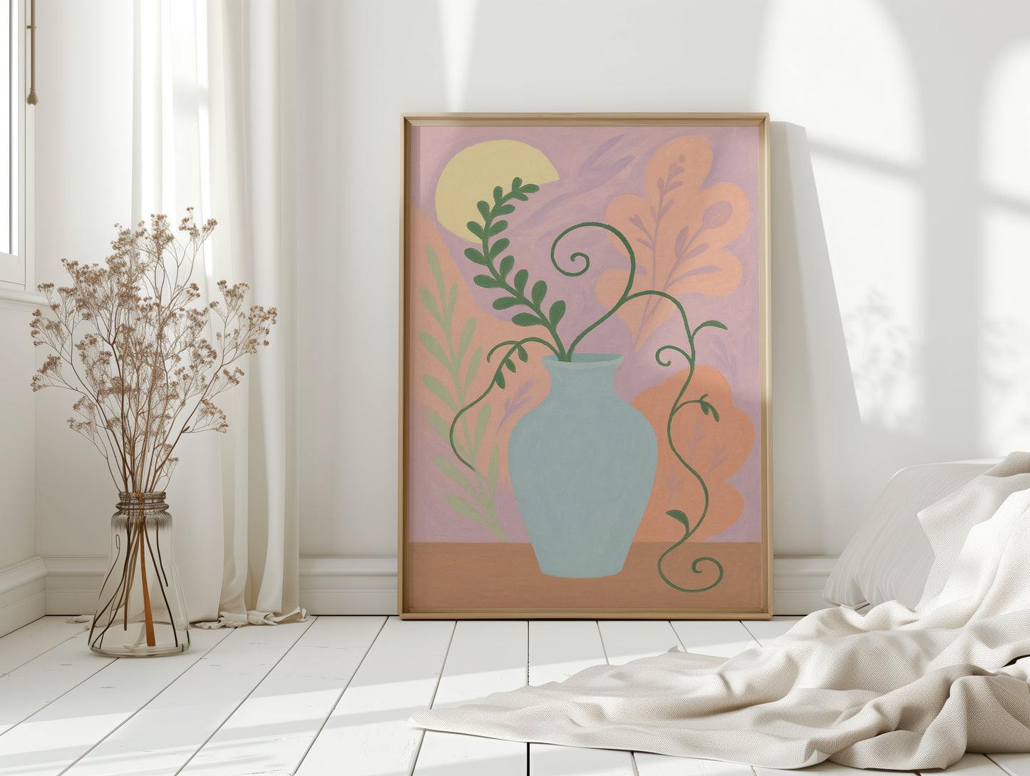 Sunny Fruit Bowl on Blue