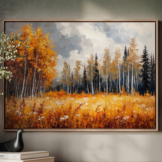 Autumn Meadow Sings Through Birch Lines