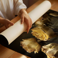 Faded Gold Against Midnight Walls