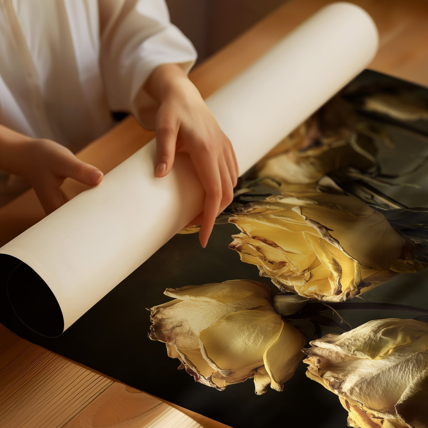 Faded Gold Against Midnight Walls