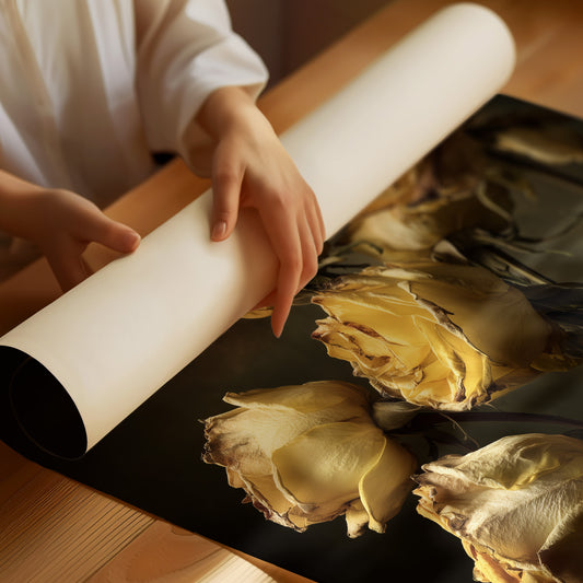 Faded Gold Against Midnight Walls