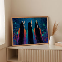Moonlit Sisters Dance With Butterflies