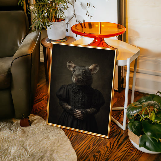 Elegant Rodent in Victorian Attire