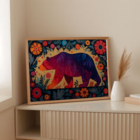 Twilight Bear Among Summer Blooms