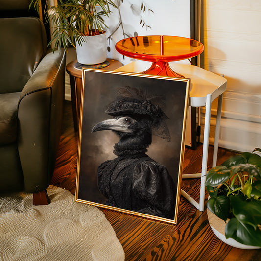 Elegance Beneath Feathered Veils