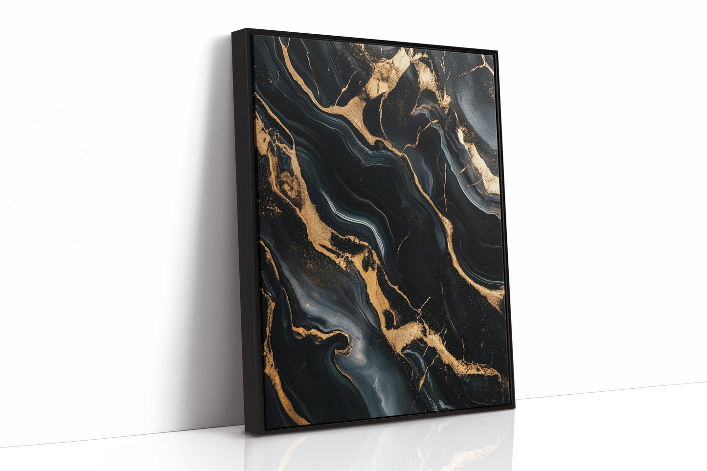 Black Marble Blaze with Liquid Gold