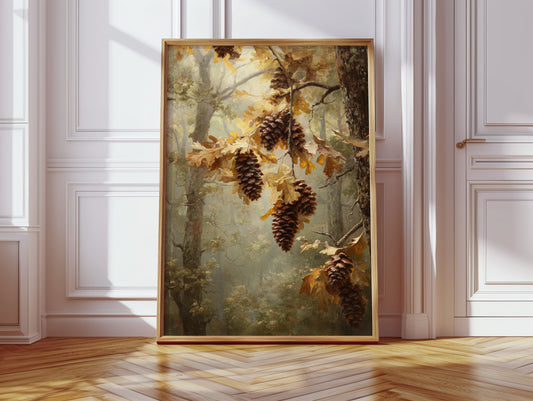 Autumn Secrets Among Pine Branches