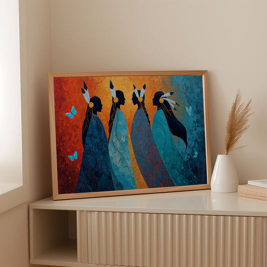 Blue Spirits Dance With Butterflies