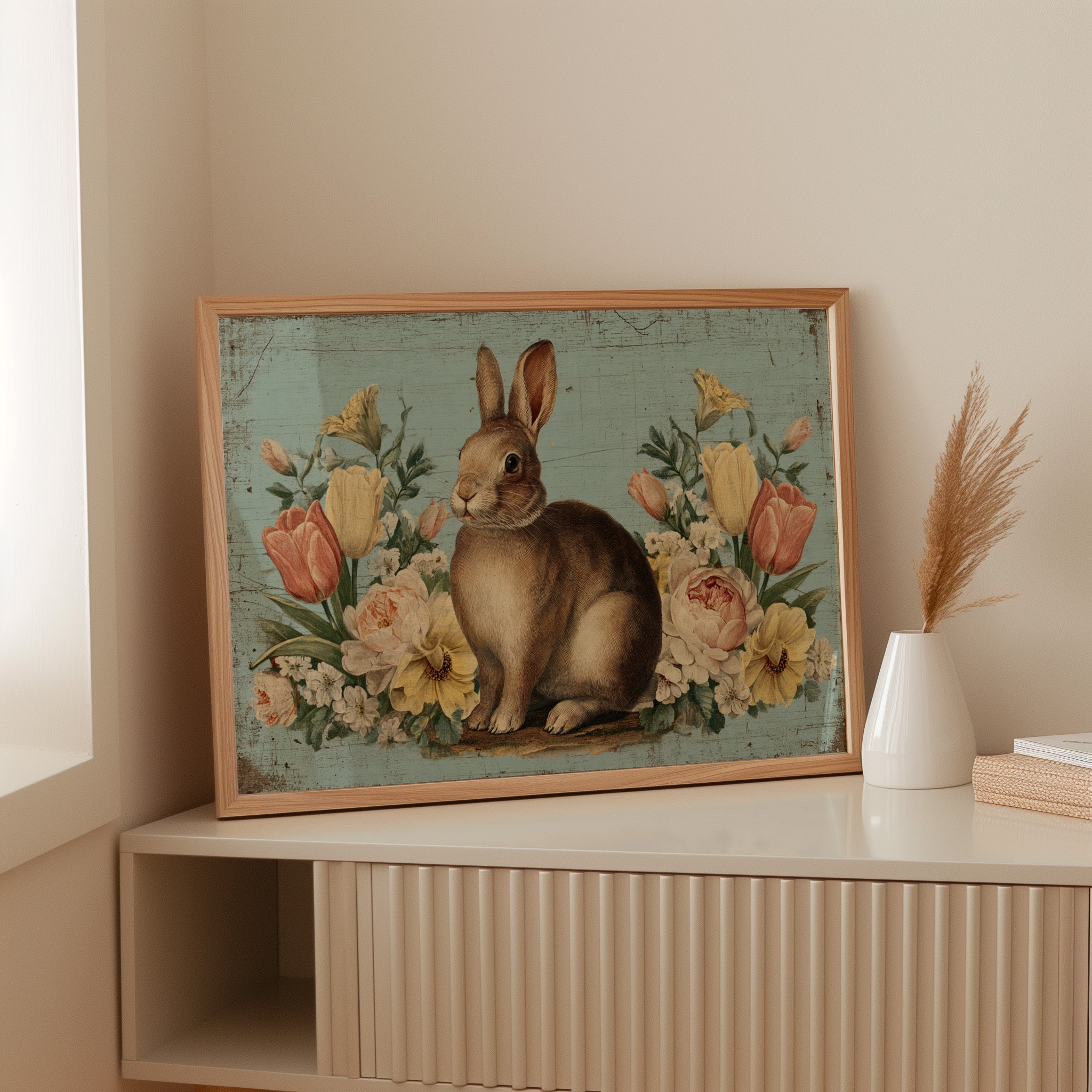 Spring Garden Keeps Rabbit Company
