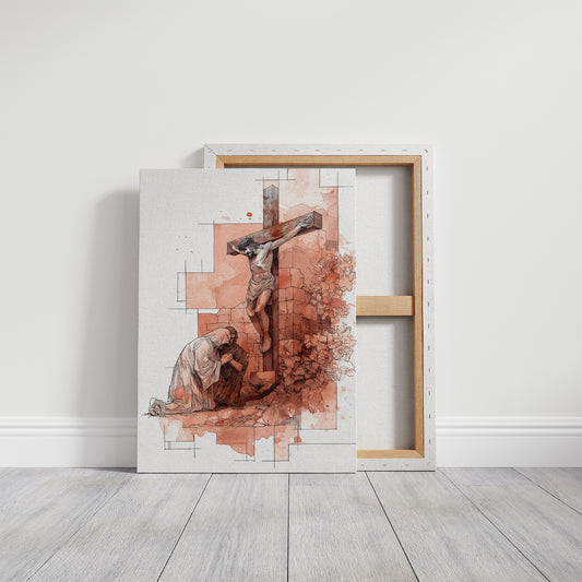 Faith Blooms In Coral Light