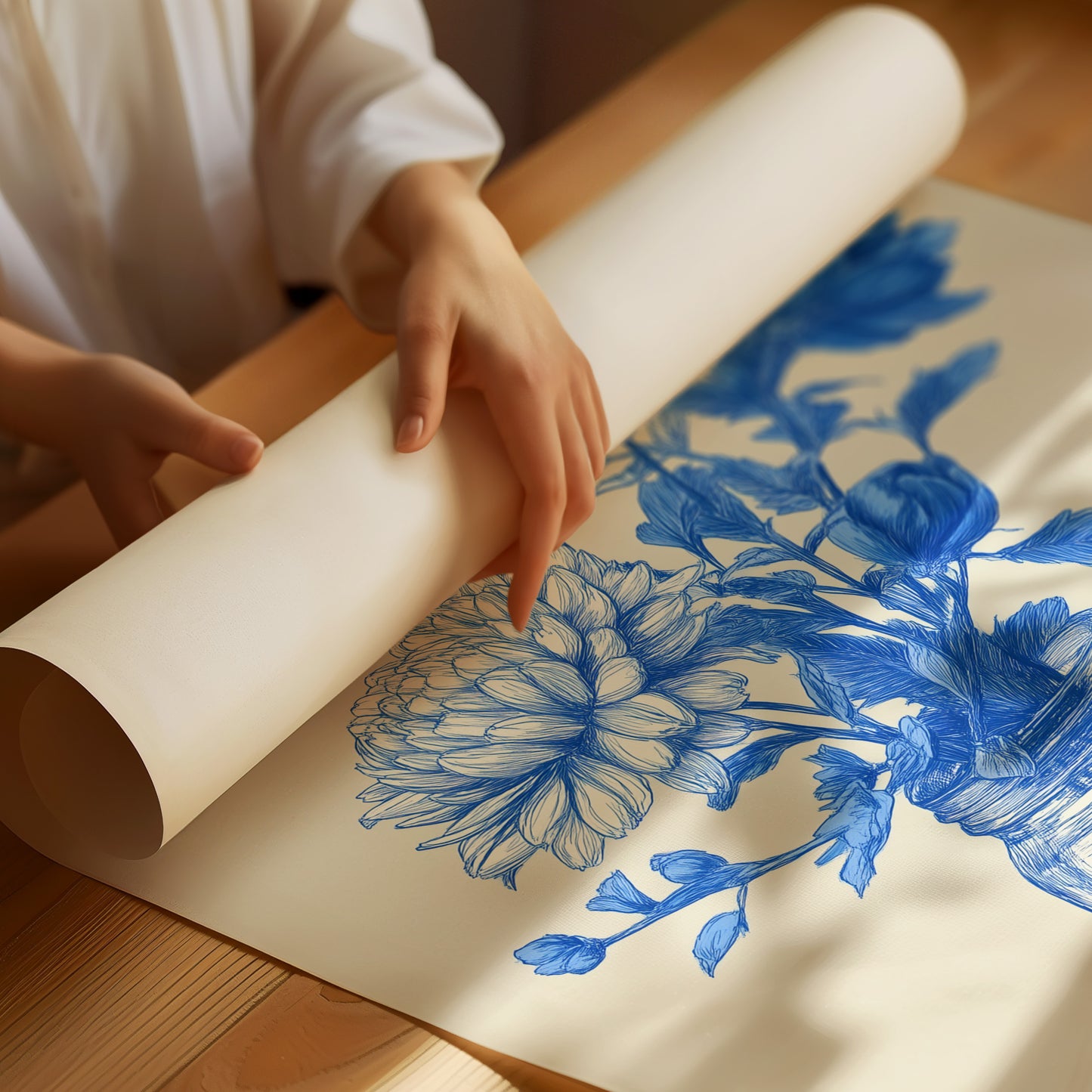 Blue Peonies Paint Their Stories
