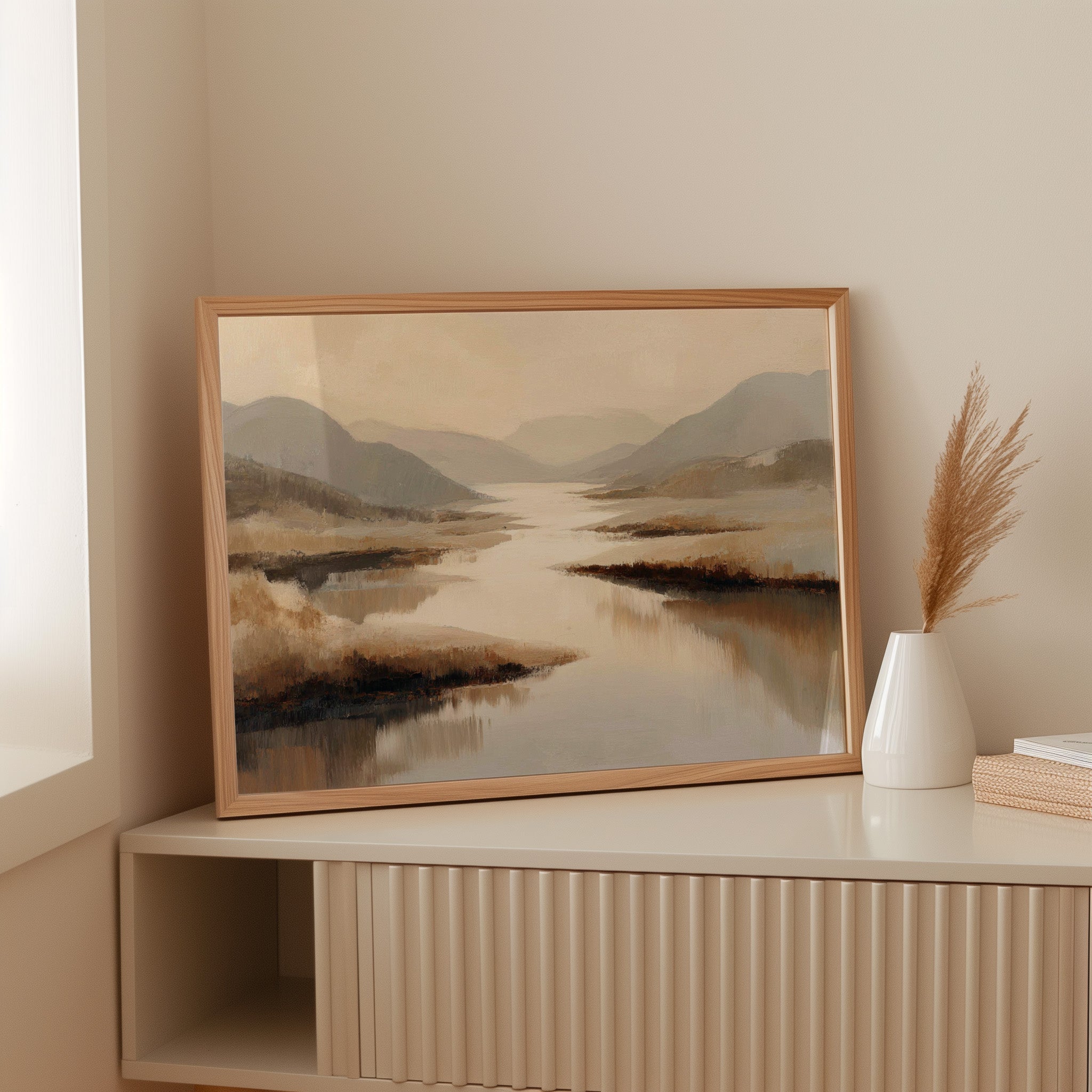 Quiet Waters Wind Through Highland Mist
