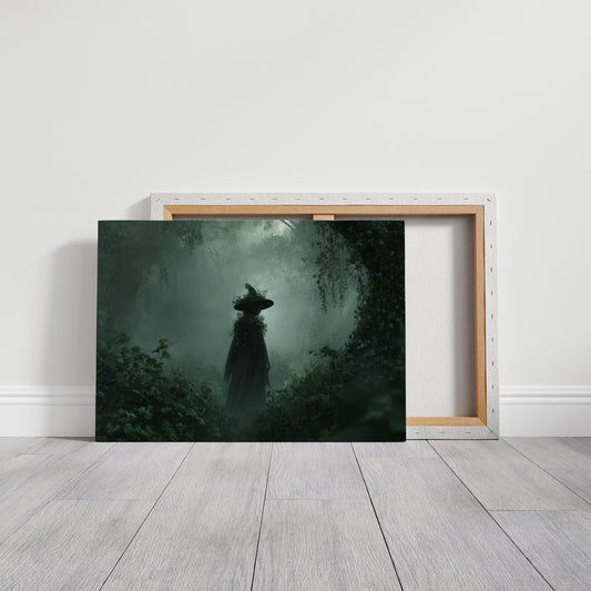 Mist Wanderer Among Ancient Trees