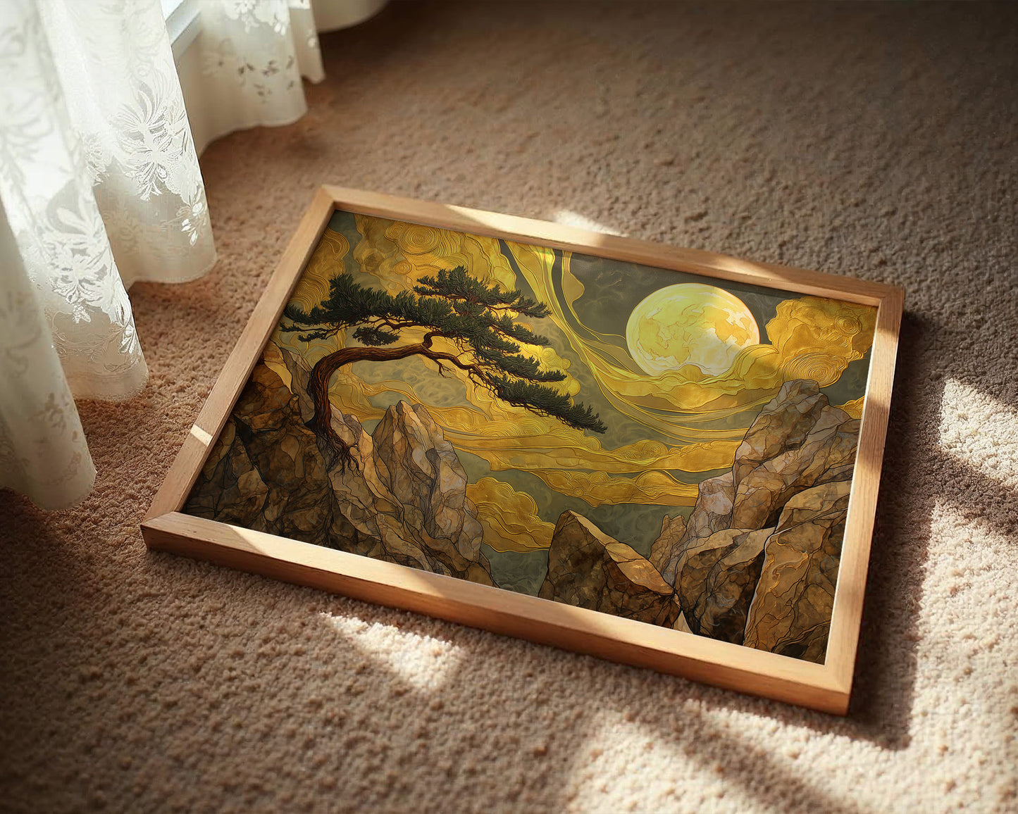 Pine Bends Toward Midnight's Gold