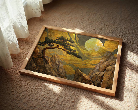 Pine Bends Toward Midnight's Gold