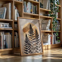 Fern Silhouettes Against Golden Light