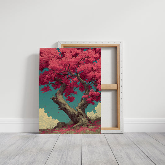 Blossoms Against a Teal Sky