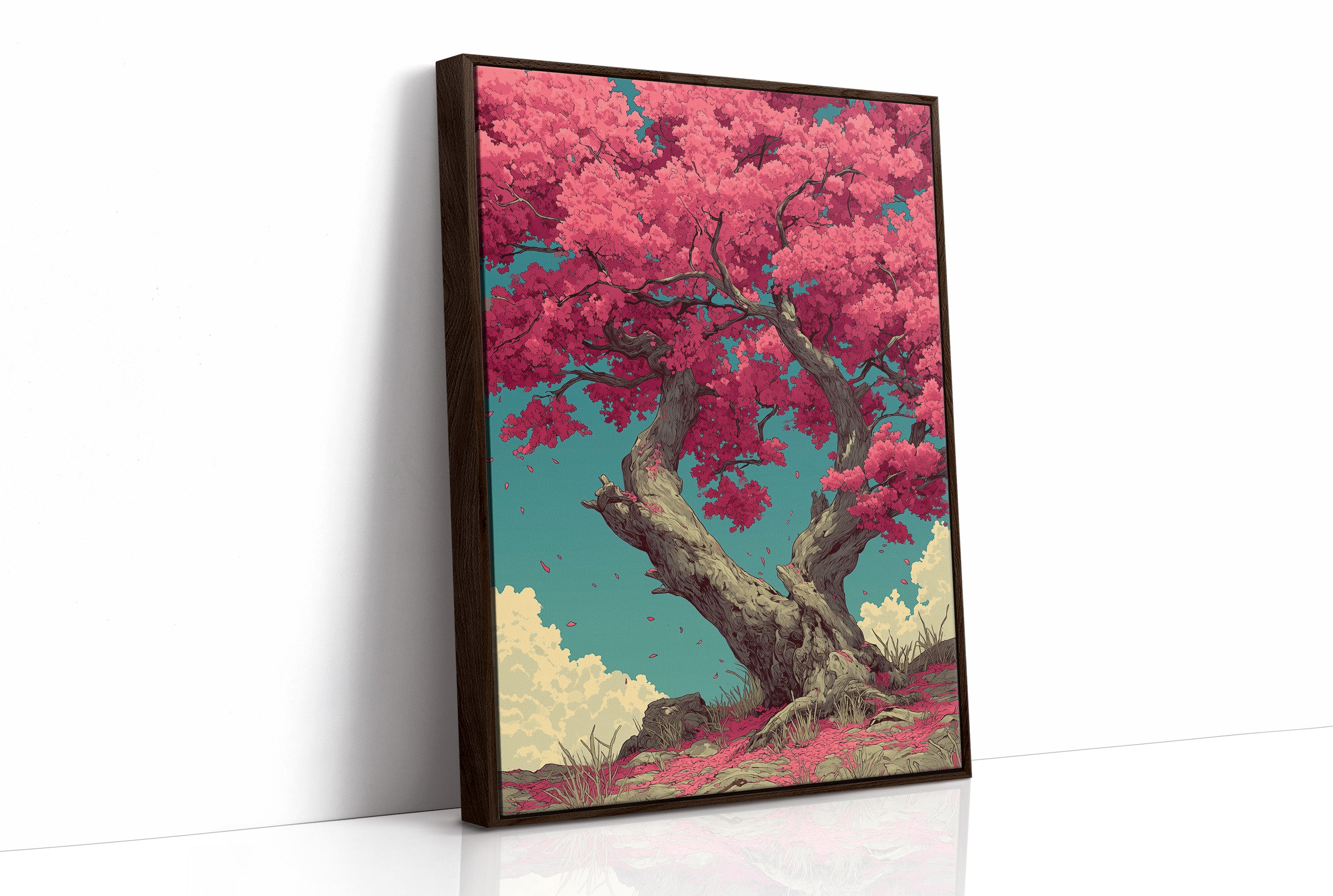 Blossoms Against a Teal Sky