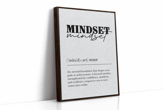 Mindset Definition Minimalist Typography Print