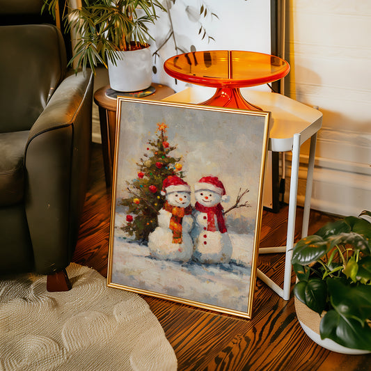 Frosty Friends Under Twinkling Lights
