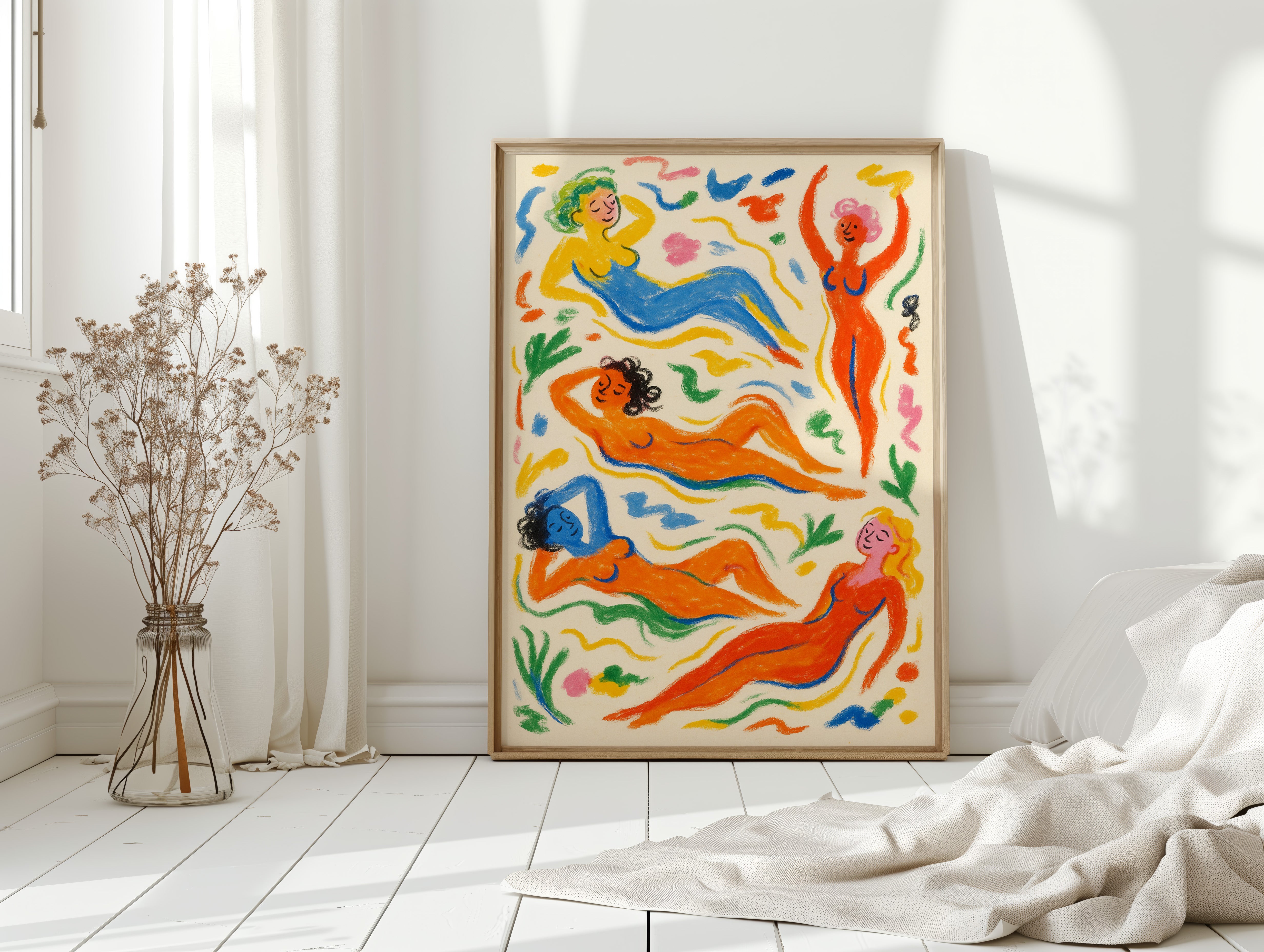 Joyful Nudes in Colorful Flow