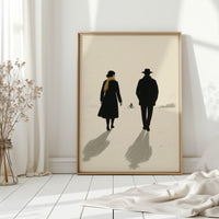 Winter Walk with Yellow Scarf