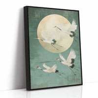 Moonrise Flight of the Cranes